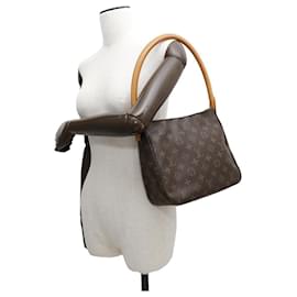 Louis Vuitton-Bolsa de Ombro Louis Vuitton Monogram Looping MM-Bege