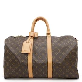 Louis Vuitton-Louis Vuitton Monogram Keepall 45 Boston Bag-Brown,Monogram