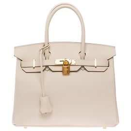 Hermès Borsa HERMES Birkin 30 in Pelle Beige - 102650 Beige