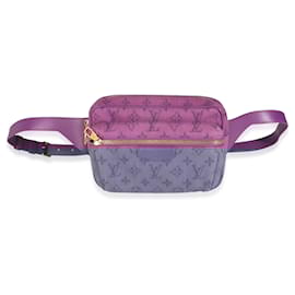 Louis Vuitton-Bumbag externo em denim monograma roxo Louis Vuitton-Roxo