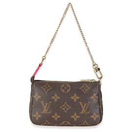 Louis Vuitton-Mini Pochette Accessoires em lona Monogram Animação de Natal Louis Vuitton-Marrom,Multicor