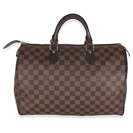 Louis Vuitton-Louis Vuitton Damier Ebene Lona Speedy 35-Marrom