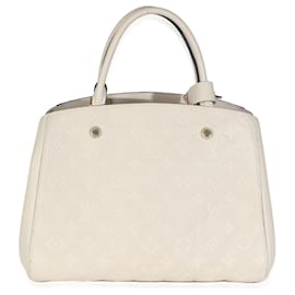 Louis Vuitton-Louis Vuitton Creme Monograma Empreinte Montaigne MM-Branco