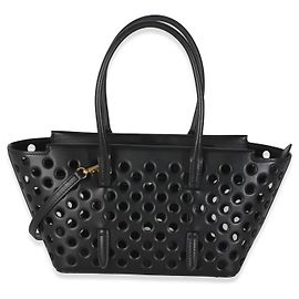Alaïa Alaia Nero Pelle di Vitello Perforata Neo Mina 20 Nero