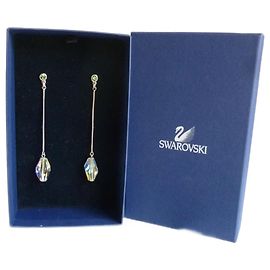 Pendientes largos de cristal Swarovski. Multicolor