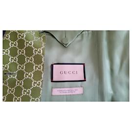 Gucci-GUCCI GG FABRIC JACKET.-Green