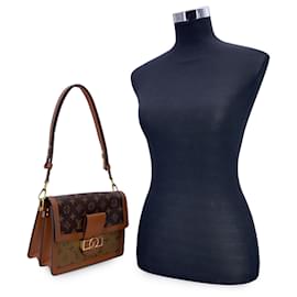 Louis Vuitton-Bolsa de Ombro Monogram Reverse Dauphine MM M45958-Marrom