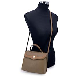 Dior-Christian Vintage Light Brown Leather 2 Way Bag Shoulder Bag-Brown