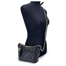 Chanel-Black Quilted Leather Gabrielle Mini Shoulder Bag-Black