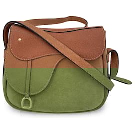 Gucci-Vintage Beige Tan Leather Suede Saddle Convertible Belt Bag-Beige