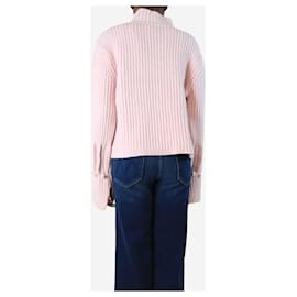 JW Anderson-Powder pink pearl collar knit jumper - size UK 6-Pink