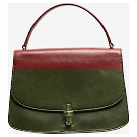 The row-Maroon Sofia 10 top handle bag-Dark red
