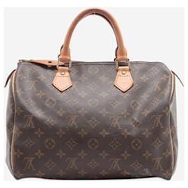 Louis Vuitton-Brown vintage 2000 Monogram Speedy 30 bag-Brown