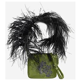 Autre Marque-Red floral jacquard crossbody bag-Red