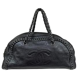 Chanel-Chanel Black Leather Boston Bag-Black