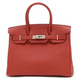 Hermès-Hermes Birkin 30 Handbag in Rouge Garance-Red
