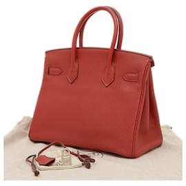 Hermès-Hermes Birkin 30 Handbag in Rouge Garance-Red