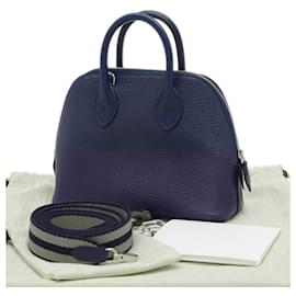 Hermès-Hermes Bolide 1923 Mini Handbag-Blue,Navy blue