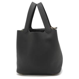 Hermès-Hermes Picotin Lock MM Handbag-Black