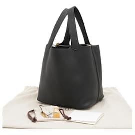 Hermès-Hermes Picotin Lock MM Handbag-Black