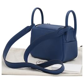 Hermès-Hermes Mini Lindy Shoulder Bag-Blue