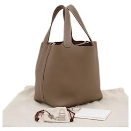Hermès-Hermes Picotin Lock MM Handbag-Taupe