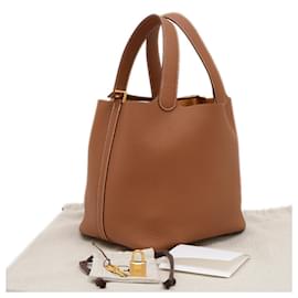 Hermès-Hermes Picotin Lock MM 22 Handbag-Brown