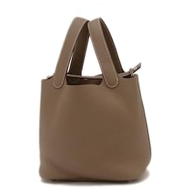 Hermès-Hermes Picotin Lock PM Handbag-Taupe