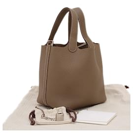 Hermès-Hermes Picotin Lock PM Handbag-Taupe