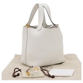 Hermès-Hermes Picotin Lock PM Handbag-White