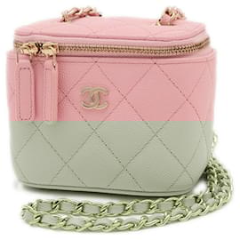 Chanel-Chanel Classic Small Vanity Chain Shoulder Bag-Pink