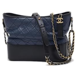 Chanel-Chanel Gabriel de Hobo Large Shoulder Bag-Black,Navy blue