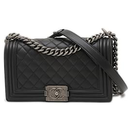 Chanel-Chanel Boy Chain Shoulder Bag-Black