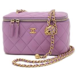 Chanel-Chanel Matelasse Vanity Bag-Purple