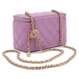 Chanel-Chanel Matelasse Vanity Bag-Purple