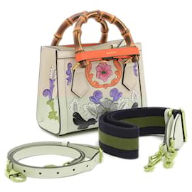Gucci-Gucci Diana Bamboo Mini 2WAY Bag-Cream