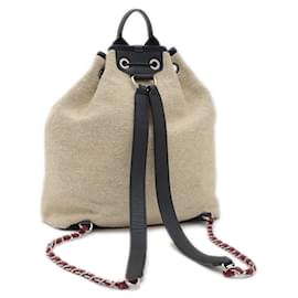 Chanel-Chanel Deauville Backpack-Beige