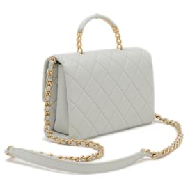 Chanel-Chanel Top Handle Chain Shoulder Bag-Grey