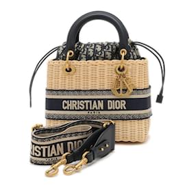 Christian Dior-Christian Dior Dior Lady Basket Bag-Navy blue