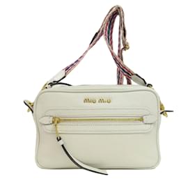 Miu Miu-Miu Miu Leather Shoulder Bag-White