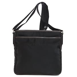 Prada-Prada Black Nylon Shoulder Bag-Black