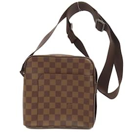 Louis Vuitton-Bolsa de Ombro Olaf PM N41442 da Louis Vuitton-Marrom,Damier ebene