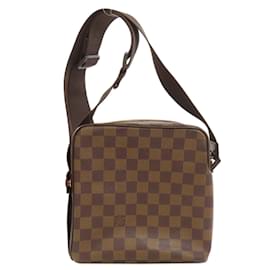 Louis Vuitton-Bolsa de Ombro Olaf PM N41442 da Louis Vuitton-Marrom,Damier ebene