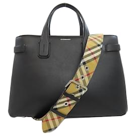 Burberry-Burberry Black Leather Handbag-Black