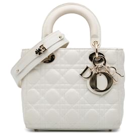 Dior-Dior White Small Lambskin Cannage My ABCDior Lady Dior-White