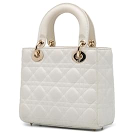Dior-Dior White Small Lambskin Cannage My ABCDior Lady Dior-White