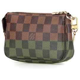 Louis Vuitton-Louis Vuitton Brown Damier Ebene Trunks and Bags Mini Pochette Accessoires-Brown