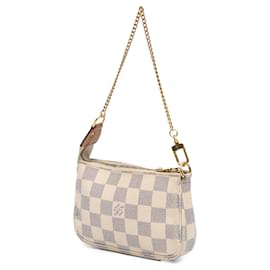 Louis Vuitton-Louis Vuitton White Damier Azur Mini Pochette Accessoires-White