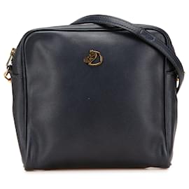 Hermès-Hermès Blue Box Calf Jockey Crossbody-Blue,Navy blue