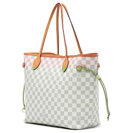 Louis Vuitton-Louis Vuitton White Damier Azur Neverfull MM-White